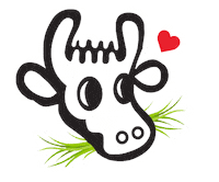In Love Cow Sticker by Ultramilk