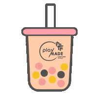 playmadeonezo boba bubbletea milk tea boba milk tea Sticker