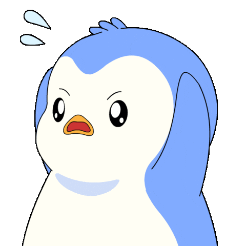 Stressed Oh No Sticker by Pudgy Penguins
