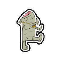 SpicyBuds zombie flipping off spicy buds Sticker