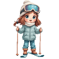 Boys Girls Snow Sticker