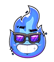 Flaming Sticker