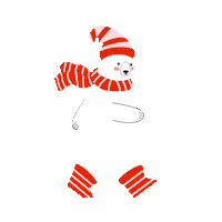 mawahdesign fun winter lets go bear Sticker