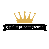 Polkaprinsen white red crown candy Sticker