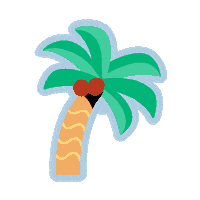 Allkinds_au beach vacation coconut palm Sticker