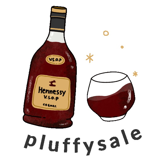 Wine Hennessy Sticker