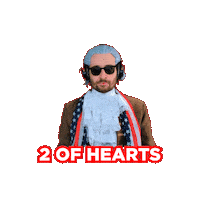 Red 2 Two Hearts Sticker