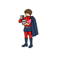 Davy Jones Superhero Sticker by The Monkees