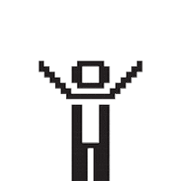 Pixel Celebration Sticker by None in Three