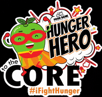 FoodBankNN apple superhero hero hunger hero GIF