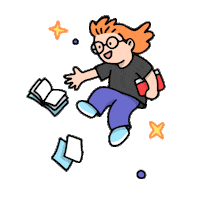Education Orange Hair Sticker by SYSI