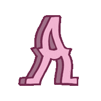 Pink Typography Sticker by Depraved Cave