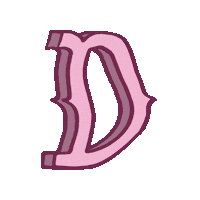 Pink Typography Sticker by Depraved Cave