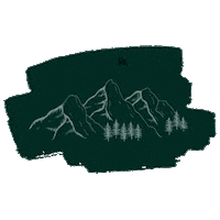 kreativkarussell green mountain hiking brush Sticker
