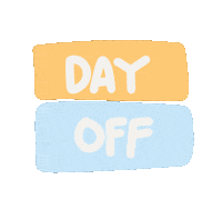 Unwind Day Off Sticker by Demic