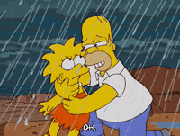 raining homer simpson GIF
