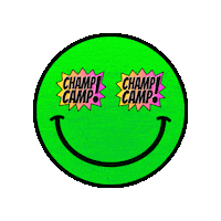 Happy Smiley Face Sticker by Champ Camp