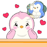 Miss U I Love You Sticker by Pudgy Penguins