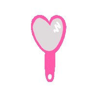 peachbabystudio heart pretty mirror looking good Sticker