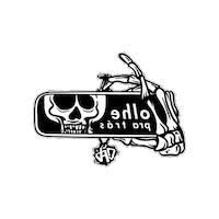 Look Back Skull Sticker by jão peitas