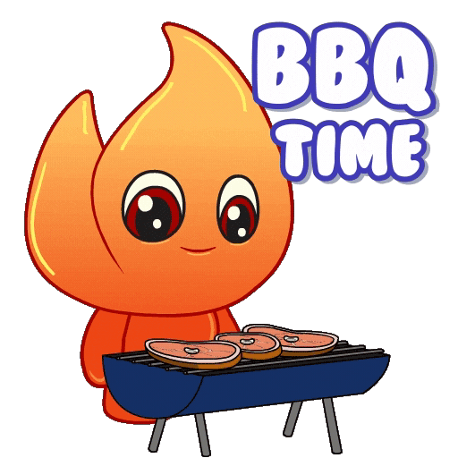 Fire Bbq Sticker by Playember