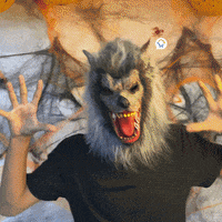 Máscara Lobo Salvaje Agresivo Látex Halloween Mll01 GIF by Cómpralo en Casa