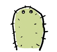 WorldofZhen cactus mustache moustache prickly Sticker