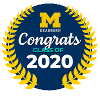 Graduation Class Of 2020 Sticker by University of Michigan-Dearborn