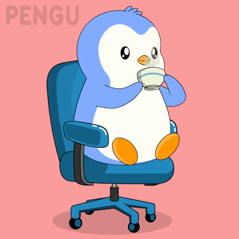 Coffee What GIF by Pudgy Penguins