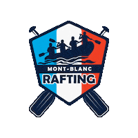 Mont-blanc-rafting fun friends water adventure Sticker