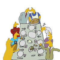Family Drama Thanksgiving Sticker by Backyard Beans Coffee Co.