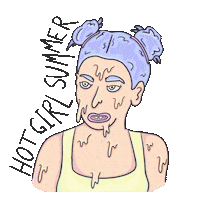 Melting Hot Girl Sticker