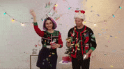 confetti holiday party GIF by evite