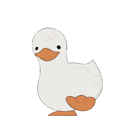 duck walking duck waddling duck kwagz Sticker