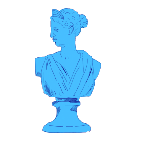 Statue Bust Sticker