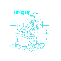 Surfing Search Sticker