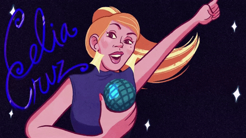 Happy Celia Cruz GIF by Cartuna