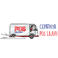 On The Way Thank You Sticker by Pos Malaysia