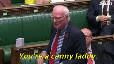 giphydvr giphynewsinternational parliament ronnie campbell youre a canny laddy GIF