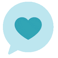 CincinnatiChildrens heart blue heart heart bubble love bubble Sticker