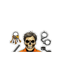 Halloween Skull Sticker