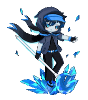 Lunime anime blue games life Sticker