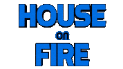 House On Fire Sticker by OpticalArtInc.