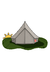 PsycloneTents nature sun sunset camping Sticker