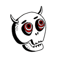 miriahhernden skull tattoo evil devil Sticker