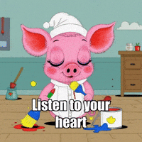 Listen To Your Heart Peace GIF by The Pigasso