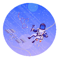 jackwatson05 space galaxy satellite orion Sticker