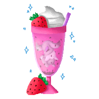 Sandyllustration food pink red rabbit Sticker