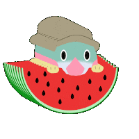 shimizukouen summer 夏 わくわく 帽子 Sticker