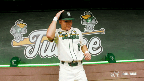 College Baseball Gavin GIF by GreenWave
